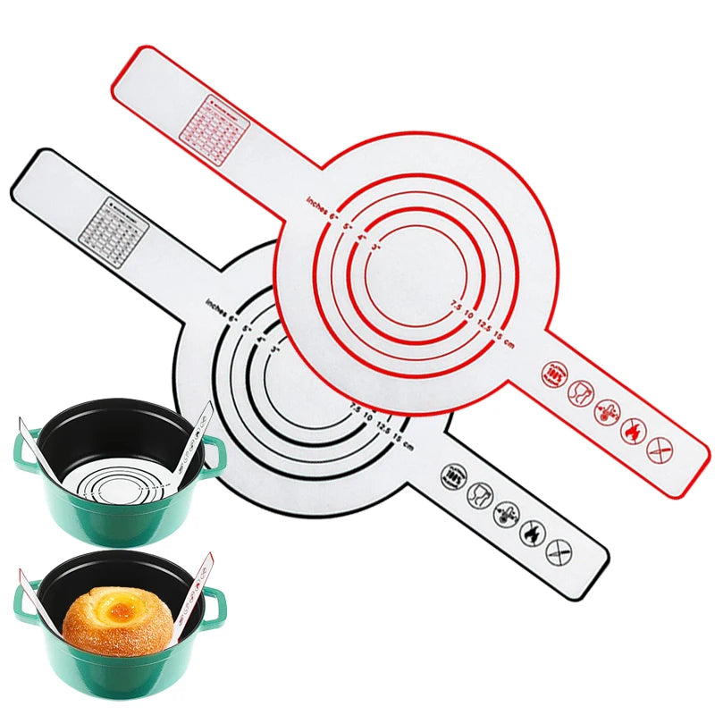 Silicone Baking Mat For Dutch Oven Bread Baking Long Handles Sling Non-stick Kitchen Baking Pastry And Bakery Accessories